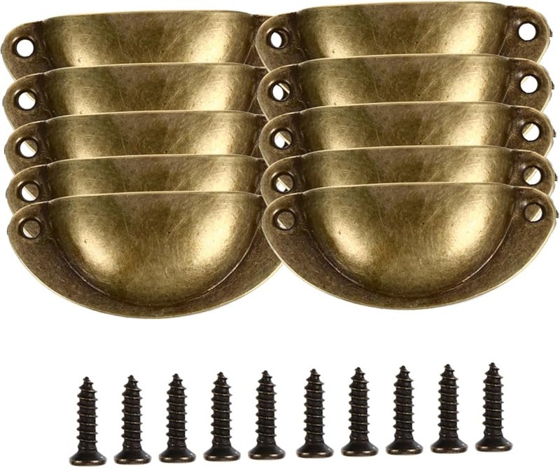 10Pcs Golden Iron Drawer Pulls Cabinet Handles Dresser Knobs Pull Handle - Image 1